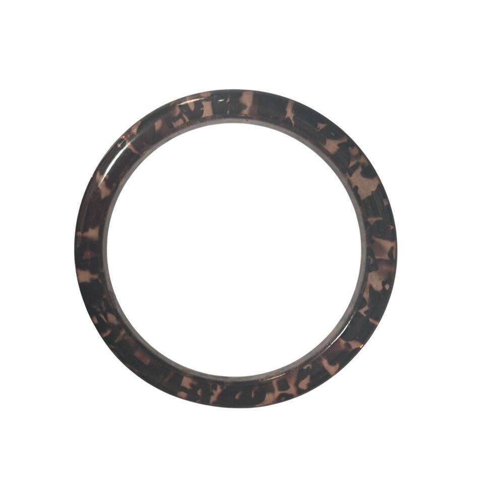 Leopard Print Bangle Bracelet Large 3” Animal Print Resin Chic